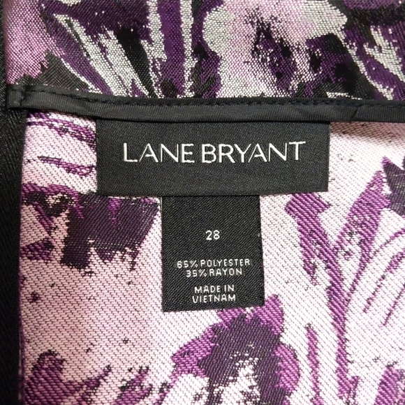 🔵BOGO FREE🔵 Lane Bryant Purple Floral Tapestry Style Skirt Sz 28 - Picture 5 of 5